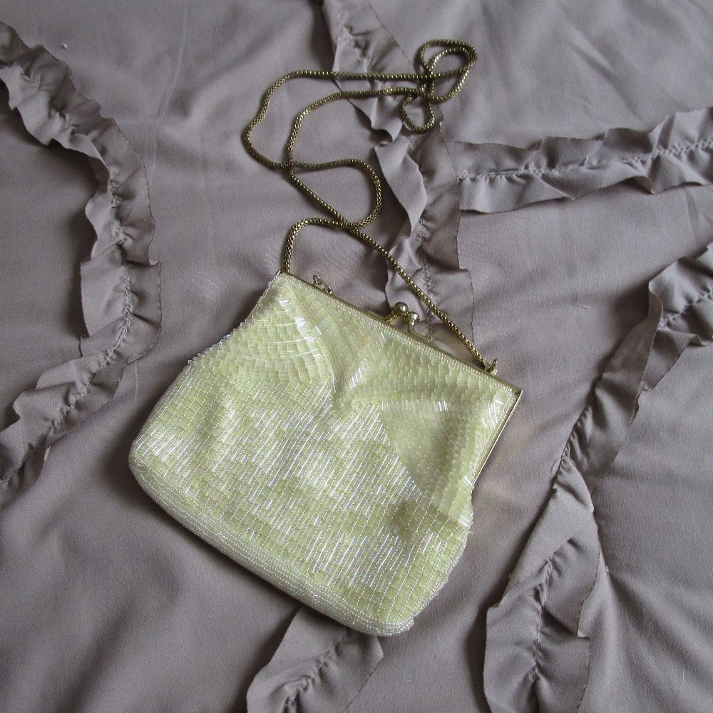 beaded satin clutch wristlet evening prom wedding